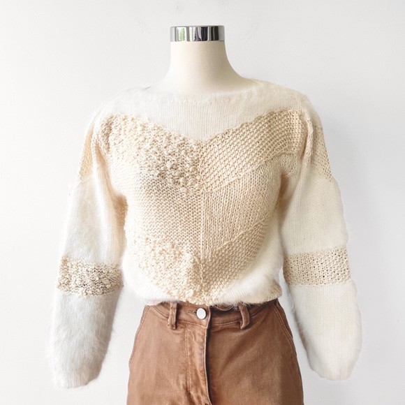 Dior Sweaters - Christian Dior Separates Vintage Mohair Blend Knit Sweater